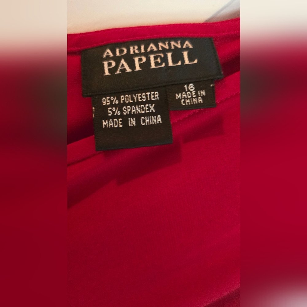 Adrianna Papell red maxi dress size 16